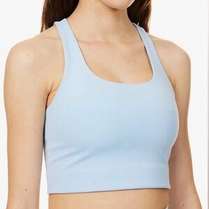 Girlfriend Collective Paloma Sports Bra Top Sky Light Blue Medium Active Gym